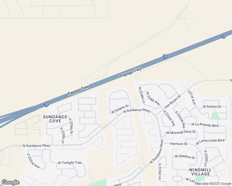 map of restaurants, bars, coffee shops, grocery stores, and more near 22643 West Adams Drive in Buckeye