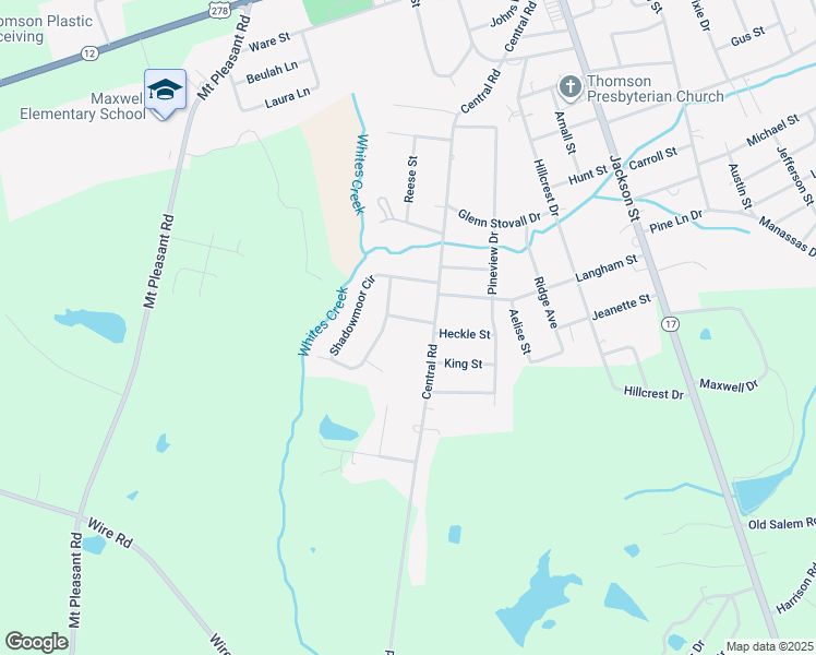 map of restaurants, bars, coffee shops, grocery stores, and more near 556 Shadowmoor Circle in Thomson
