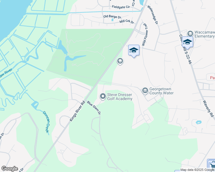 map of restaurants, bars, coffee shops, grocery stores, and more near 270 Pinehurst Lane in Pawleys Island