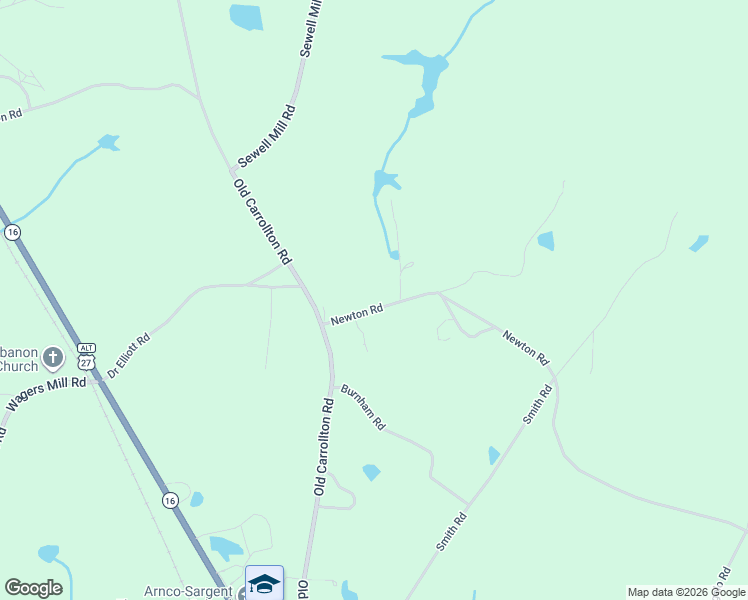 map of restaurants, bars, coffee shops, grocery stores, and more near 759 Newton Road in Newnan