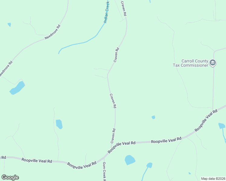 map of restaurants, bars, coffee shops, grocery stores, and more near 558 Craven Road in Roopville