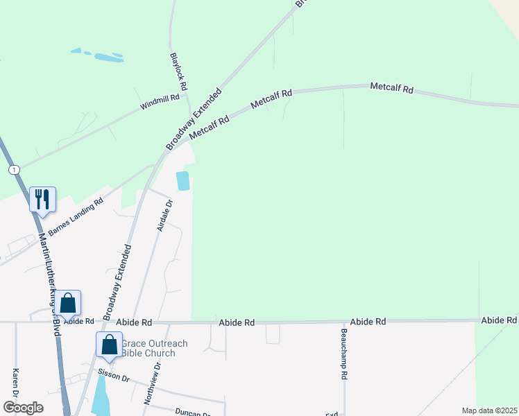 map of restaurants, bars, coffee shops, grocery stores, and more near in Metcalfe