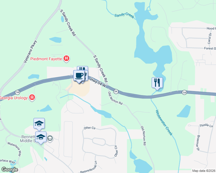 map of restaurants, bars, coffee shops, grocery stores, and more near 103 Old Norton Road in Fayetteville