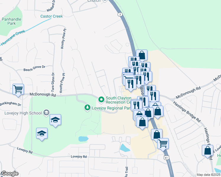 map of restaurants, bars, coffee shops, grocery stores, and more near 11218 James Madison Drive in Hampton