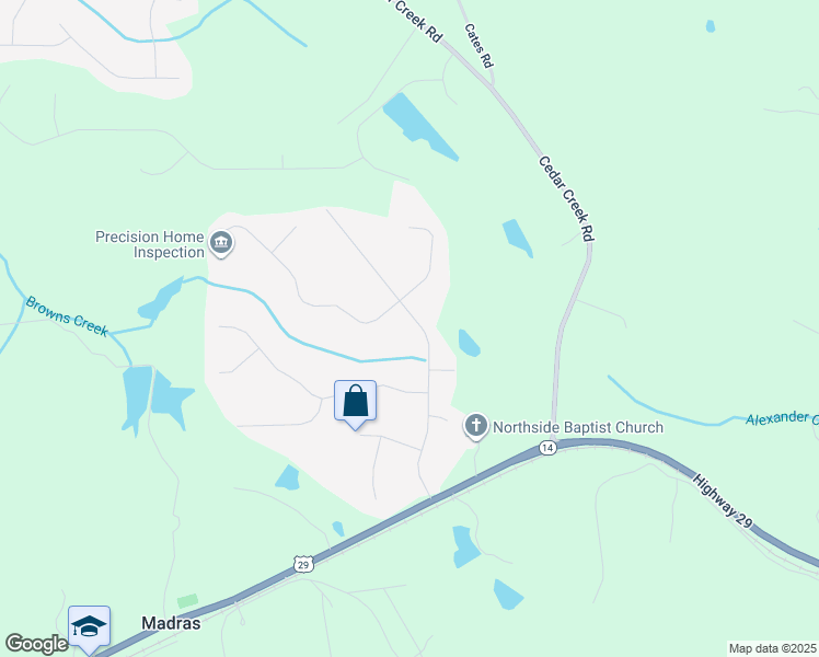 map of restaurants, bars, coffee shops, grocery stores, and more near 150 Timberidge Drive in Newnan