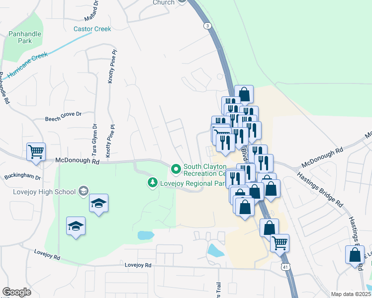 map of restaurants, bars, coffee shops, grocery stores, and more near 11211 James Madison Drive in Hampton