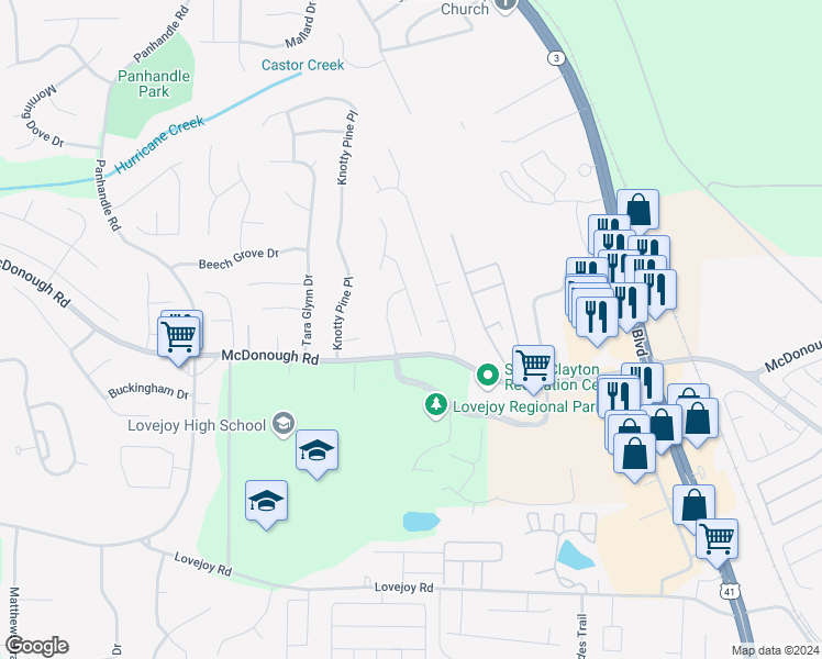 map of restaurants, bars, coffee shops, grocery stores, and more near 1825 Live Oak Lane in Hampton