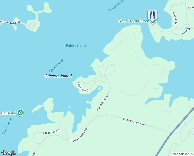 map of restaurants, bars, coffee shops, grocery stores, and more near 118 Waters Edge Drive in Alpine