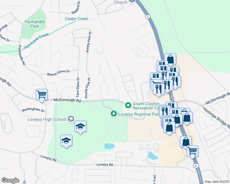 map of restaurants, bars, coffee shops, grocery stores, and more near 11187 Shannon Circle in Hampton