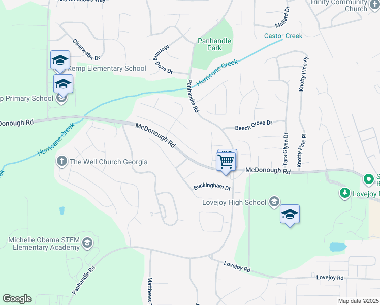 map of restaurants, bars, coffee shops, grocery stores, and more near 1435 Pebble Ridge Lane in Hampton