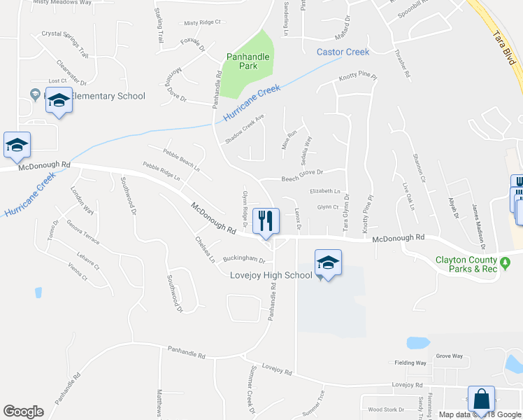 map of restaurants, bars, coffee shops, grocery stores, and more near 1479 Stonewood Court in Hampton