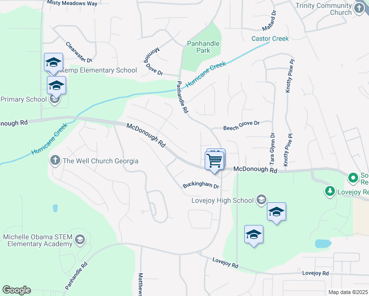 map of restaurants, bars, coffee shops, grocery stores, and more near 1435 Pebble Ridge Lane in Hampton