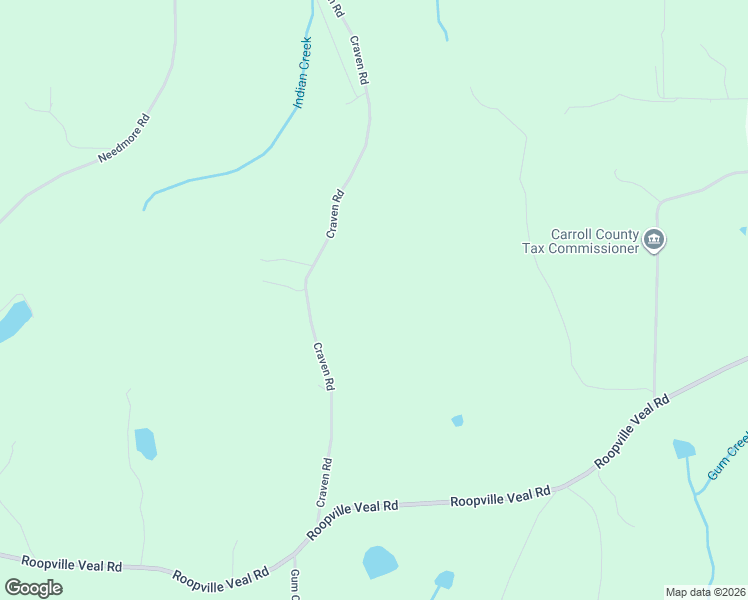map of restaurants, bars, coffee shops, grocery stores, and more near 567 Craven Road in Roopville