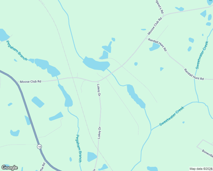 map of restaurants, bars, coffee shops, grocery stores, and more near 1336 Lokey Drive in Dearing