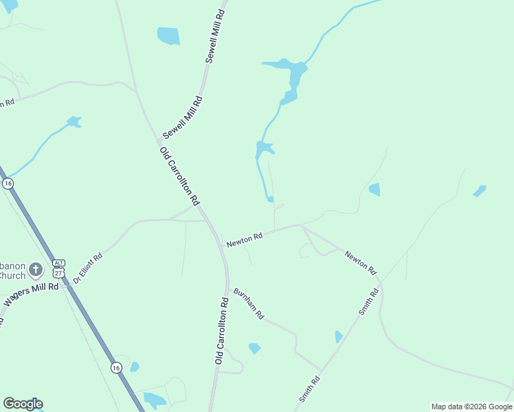 map of restaurants, bars, coffee shops, grocery stores, and more near 759 Newton Road in Newnan