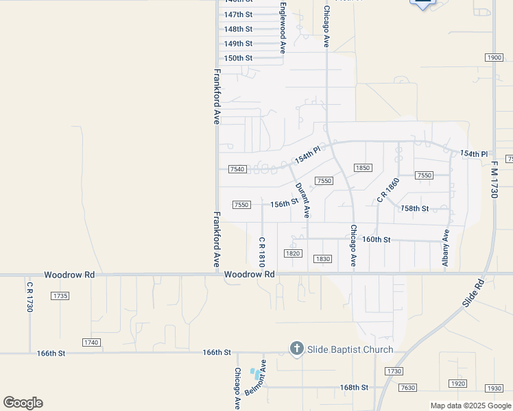 map of restaurants, bars, coffee shops, grocery stores, and more near 15800 C R 1810 in Lubbock