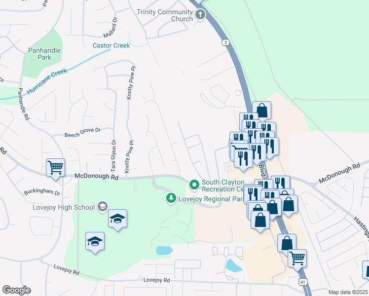 map of restaurants, bars, coffee shops, grocery stores, and more near 11143 Aliyah Drive in Hampton