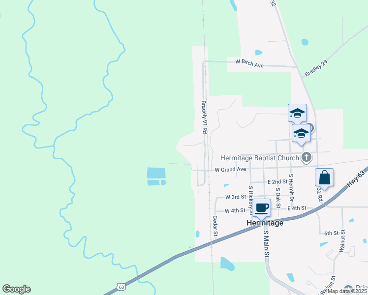 map of restaurants, bars, coffee shops, grocery stores, and more near 110 West 8th Street in Hermitage