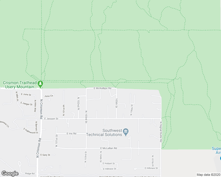 map of restaurants, bars, coffee shops, grocery stores, and more near 11911 East McKellips Road in Mesa
