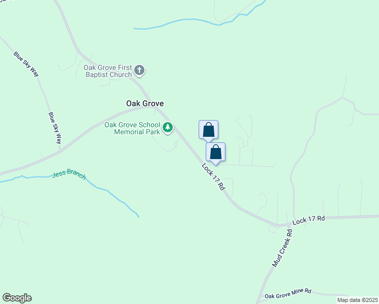 map of restaurants, bars, coffee shops, grocery stores, and more near 9136 Lock 17 Road in Jefferson County