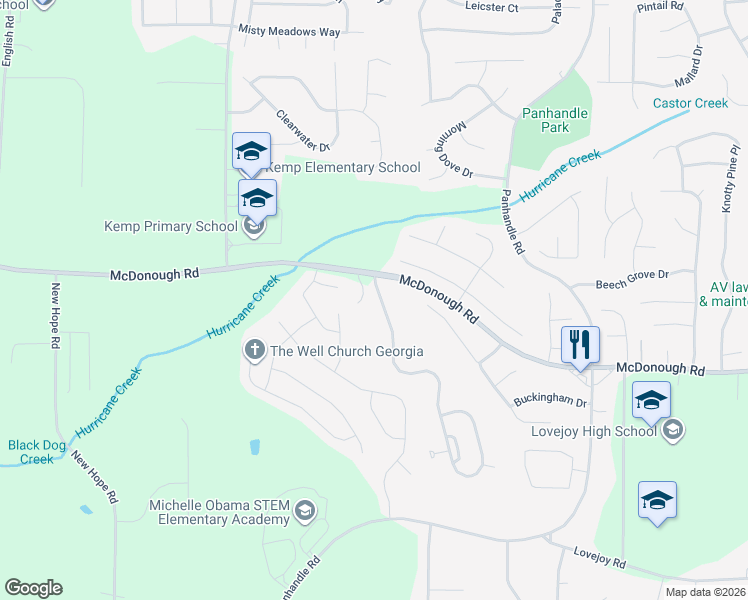 map of restaurants, bars, coffee shops, grocery stores, and more near 11076 Southwood Drive in Hampton
