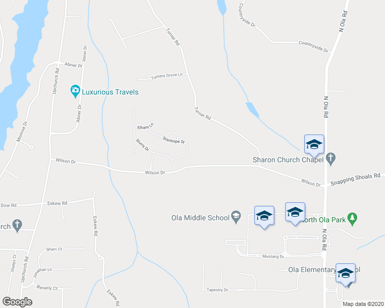 map of restaurants, bars, coffee shops, grocery stores, and more near 547 Stanhope Street in McDonough