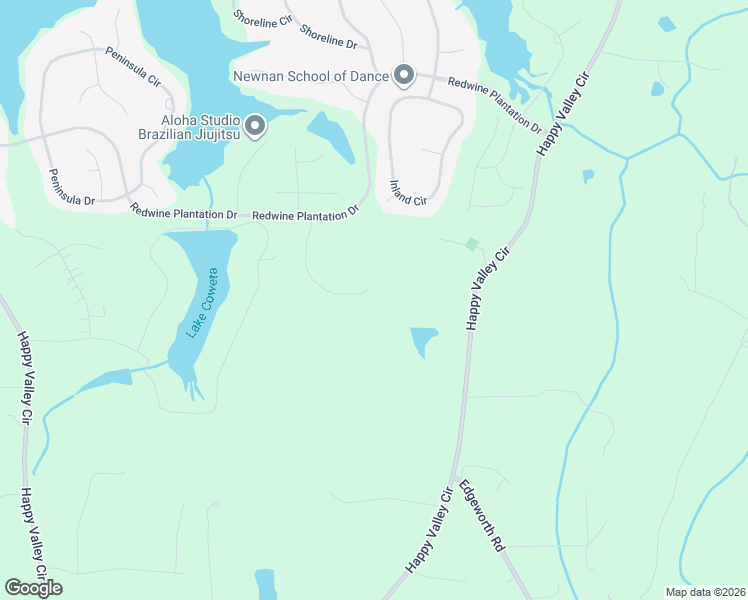 map of restaurants, bars, coffee shops, grocery stores, and more near 163 Haven Ridge in Newnan
