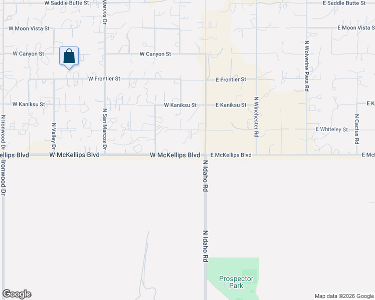 map of restaurants, bars, coffee shops, grocery stores, and more near 146 West McKellips Boulevard in Apache Junction