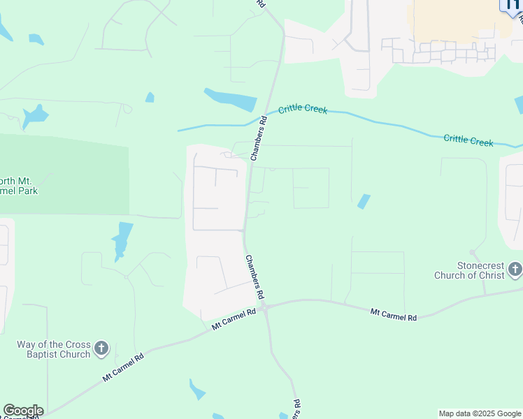 map of restaurants, bars, coffee shops, grocery stores, and more near 1256 Chambers Road in McDonough