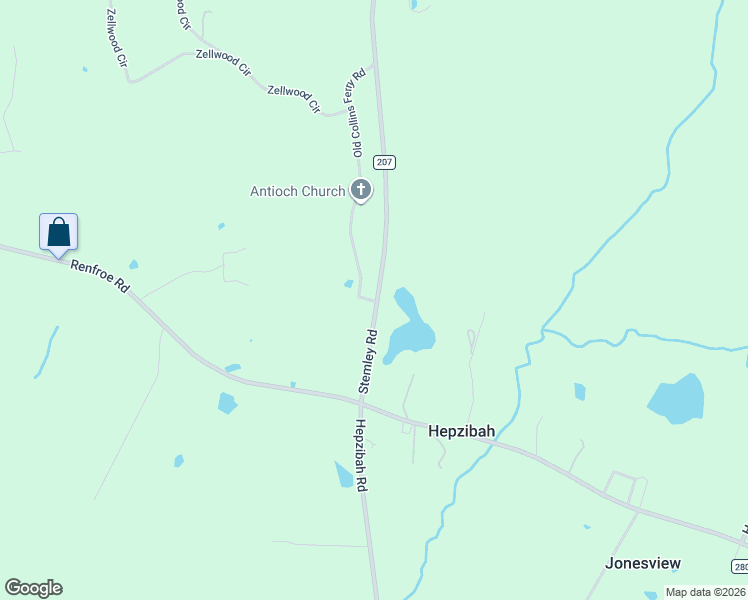 map of restaurants, bars, coffee shops, grocery stores, and more near 2 Old Collins Ferry Road in Talladega