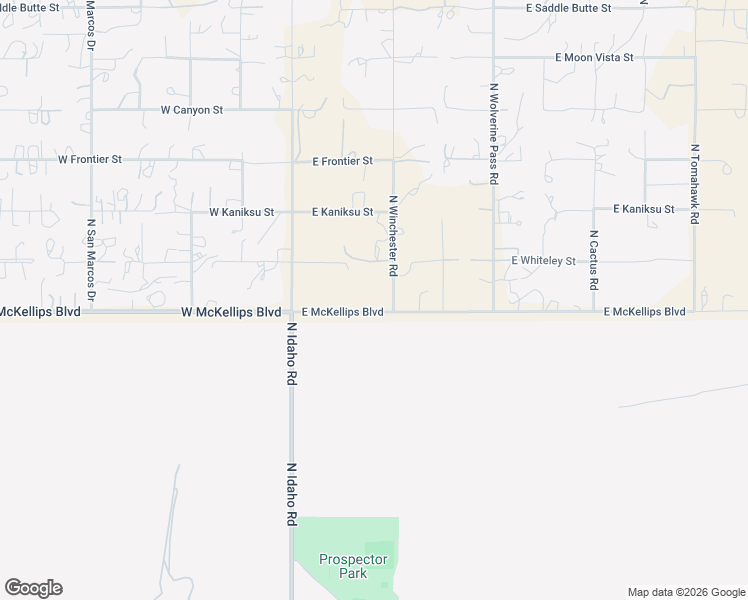 map of restaurants, bars, coffee shops, grocery stores, and more near 4105 North Idaho Road in Apache Junction