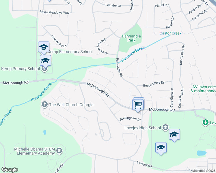 map of restaurants, bars, coffee shops, grocery stores, and more near 1360 Pebble Ridge Lane in Hampton
