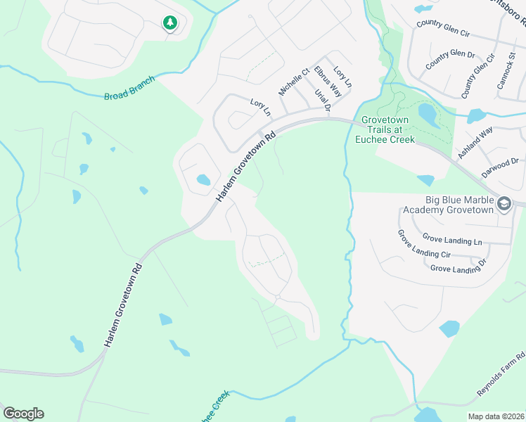 map of restaurants, bars, coffee shops, grocery stores, and more near 116 Caroleton Drive in Grovetown
