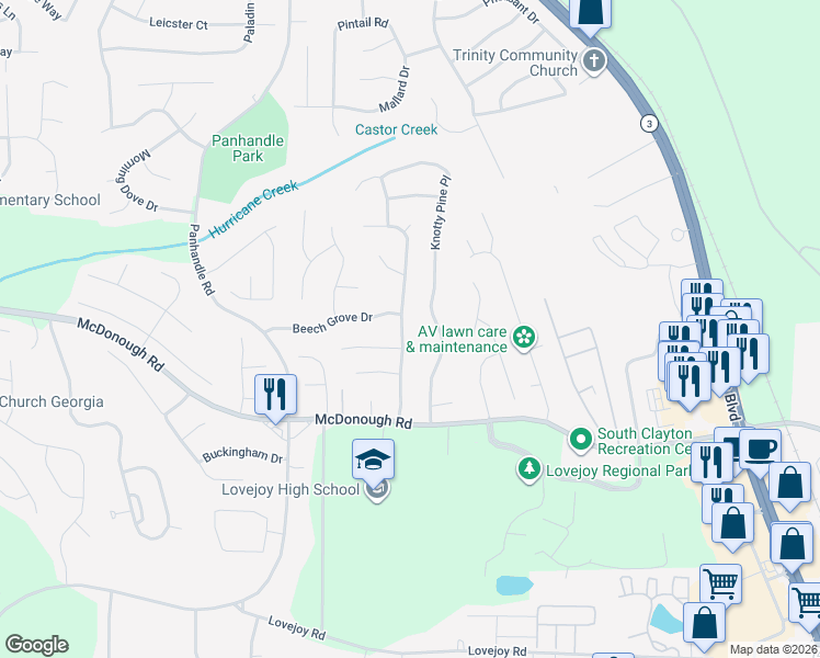map of restaurants, bars, coffee shops, grocery stores, and more near 11120 Tara Glynn Drive in Hampton