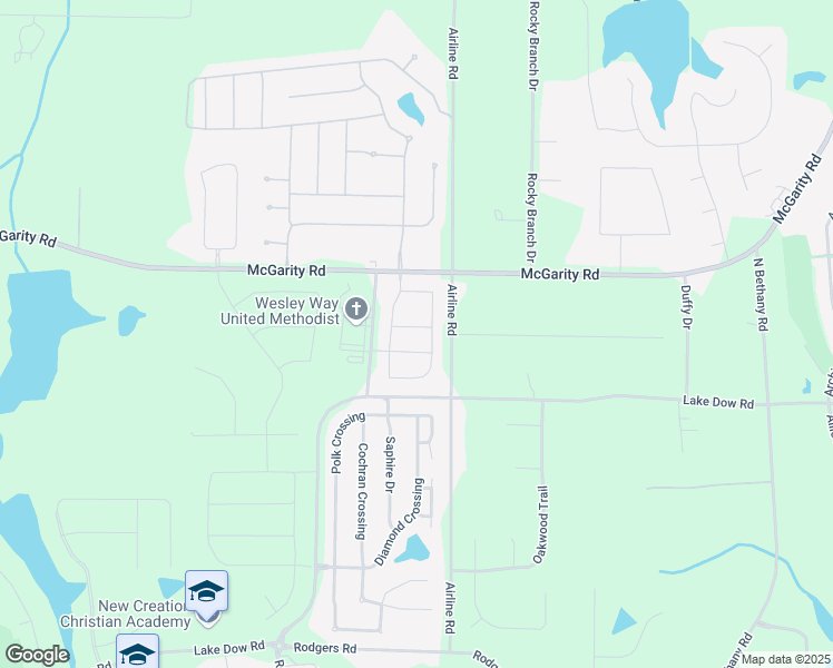 map of restaurants, bars, coffee shops, grocery stores, and more near 600 Lake Dow Road in McDonough