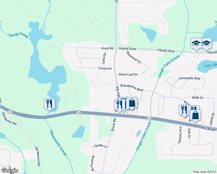 map of restaurants, bars, coffee shops, grocery stores, and more near 140 Rehobeth Way in Fayetteville