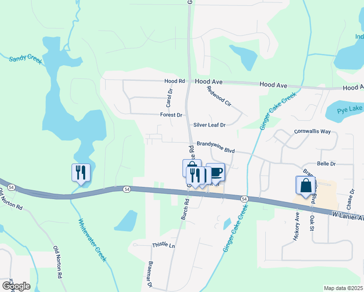 map of restaurants, bars, coffee shops, grocery stores, and more near 140 Rehobeth Way in Fayetteville