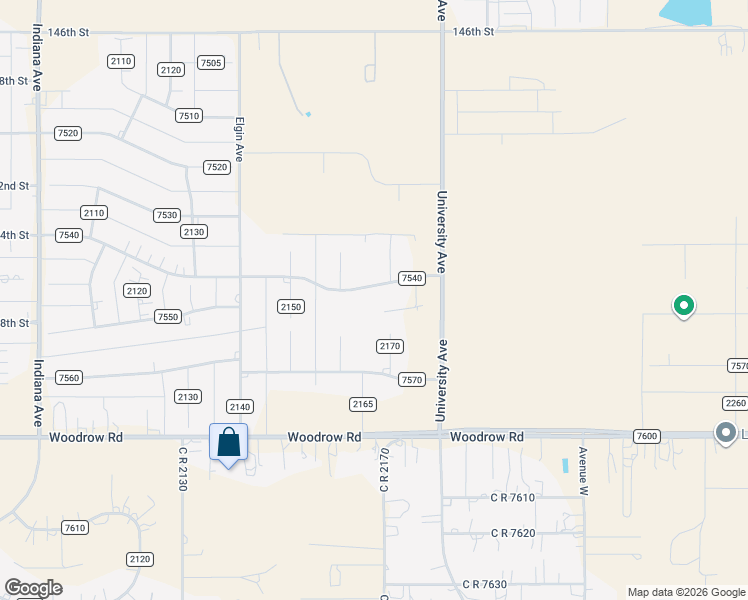 map of restaurants, bars, coffee shops, grocery stores, and more near 15904 County Road 2170 in Lubbock