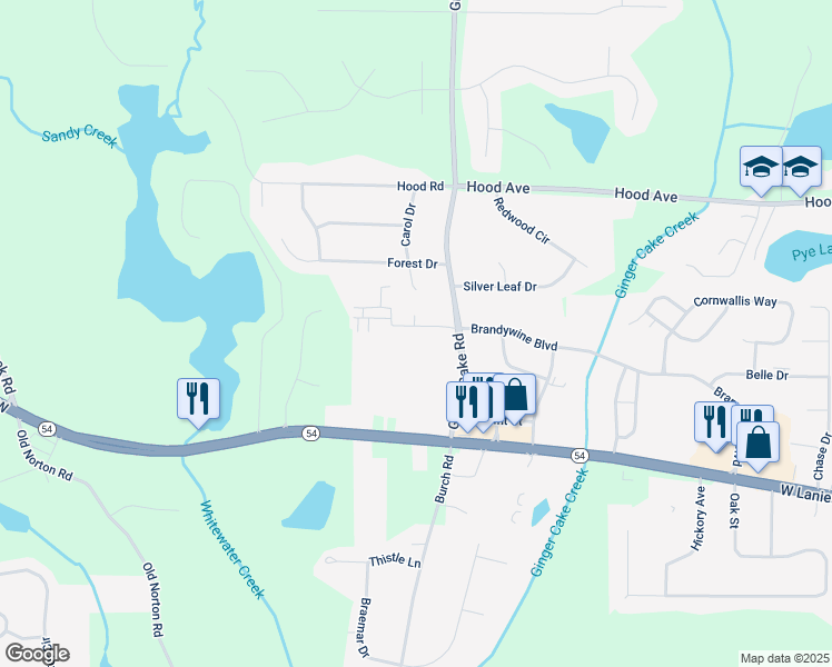 map of restaurants, bars, coffee shops, grocery stores, and more near 220 Rehobeth Way in Fayetteville