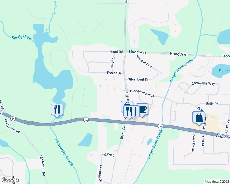 map of restaurants, bars, coffee shops, grocery stores, and more near 220 Rehobeth Way in Fayetteville