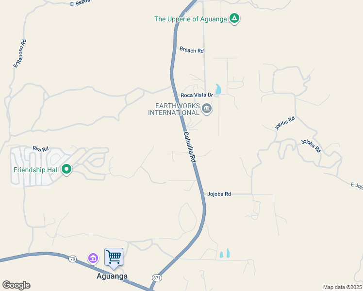 map of restaurants, bars, coffee shops, grocery stores, and more near California 371 in Aguanga