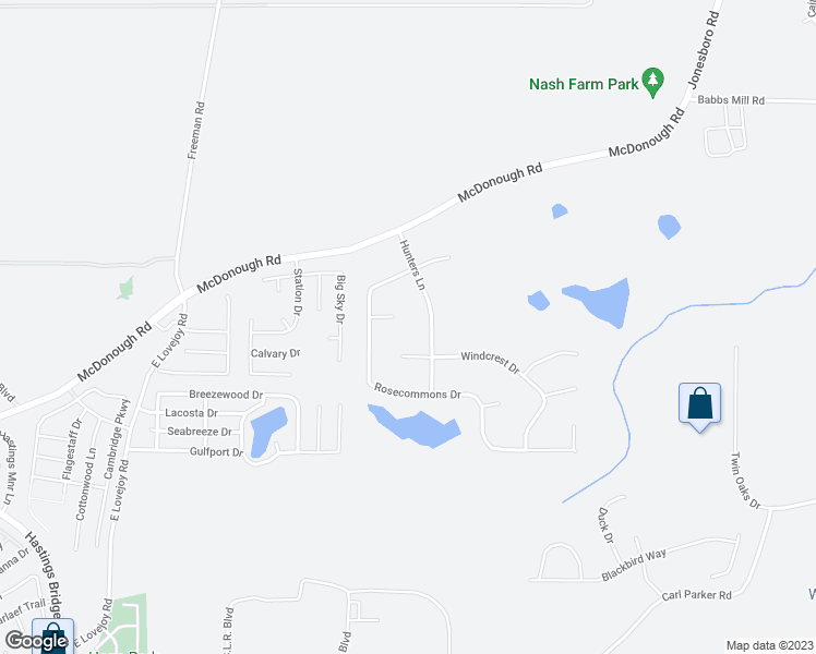 map of restaurants, bars, coffee shops, grocery stores, and more near 2747 Rosebud Court in Hampton