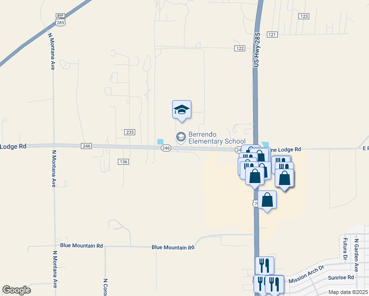 map of restaurants, bars, coffee shops, grocery stores, and more near 505 West Pine Lodge Road in Roswell