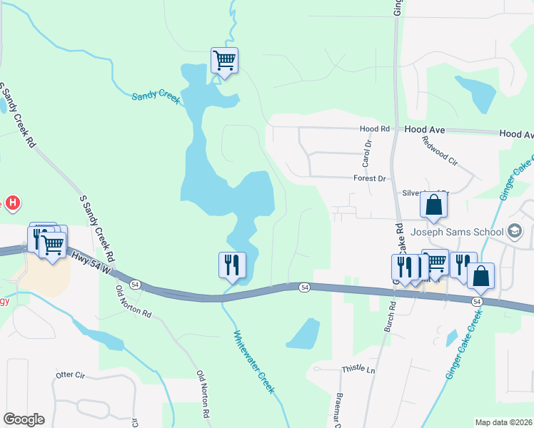 map of restaurants, bars, coffee shops, grocery stores, and more near 200 Old Mill Court in Fayetteville