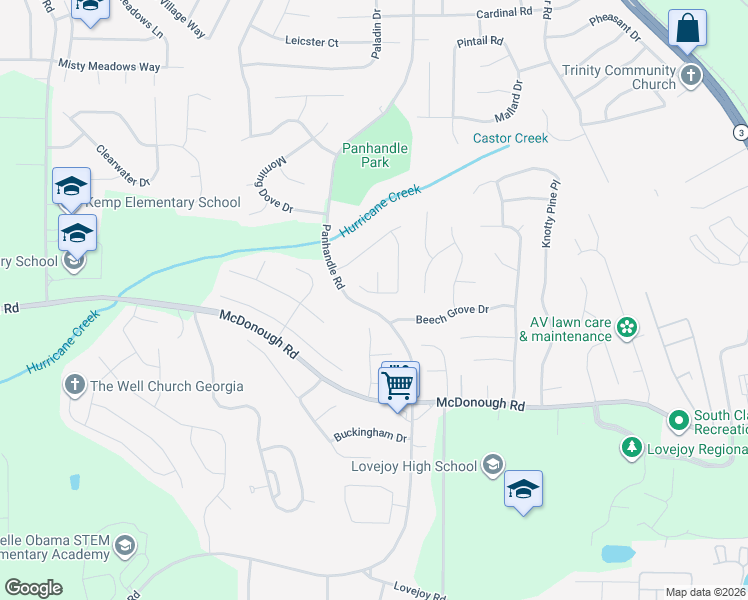 map of restaurants, bars, coffee shops, grocery stores, and more near 11140 Shadow Creek Terrace in Hampton