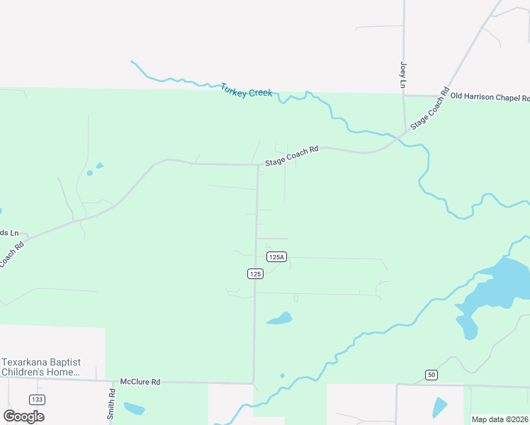 map of restaurants, bars, coffee shops, grocery stores, and more near 6967 County Road 125 in Texarkana