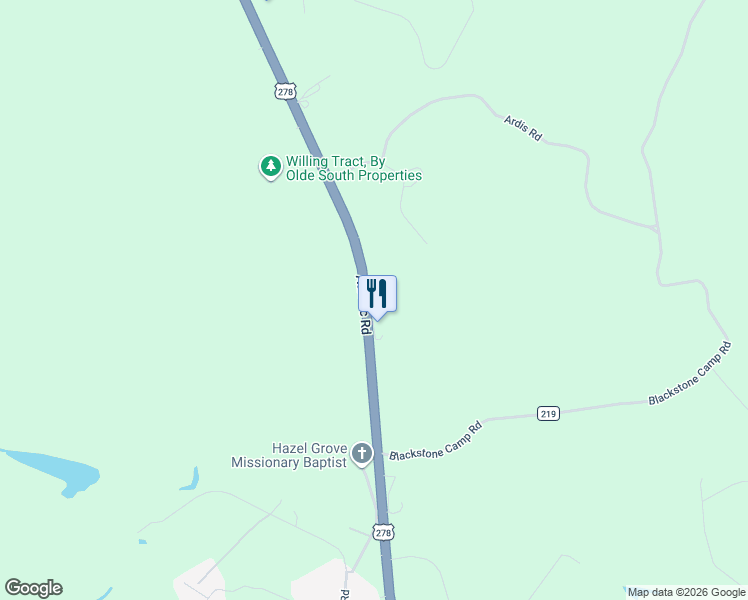 map of restaurants, bars, coffee shops, grocery stores, and more near 2017 Velvet Court in Beech Island