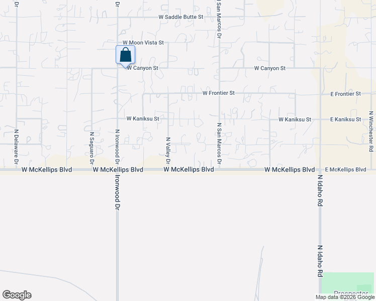 map of restaurants, bars, coffee shops, grocery stores, and more near 1095 West Whiteley Street in Apache Junction