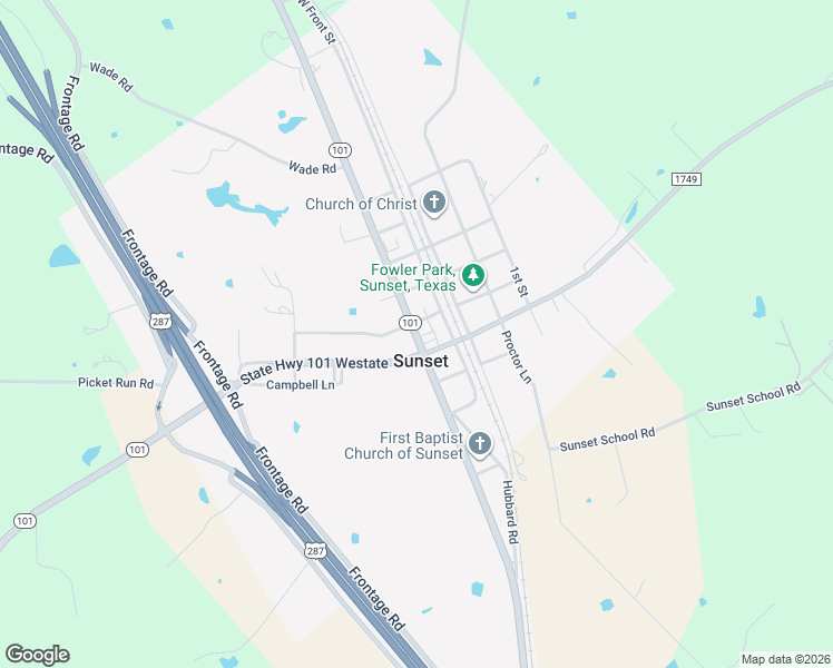 map of restaurants, bars, coffee shops, grocery stores, and more near 118 Texas 101 in Sunset