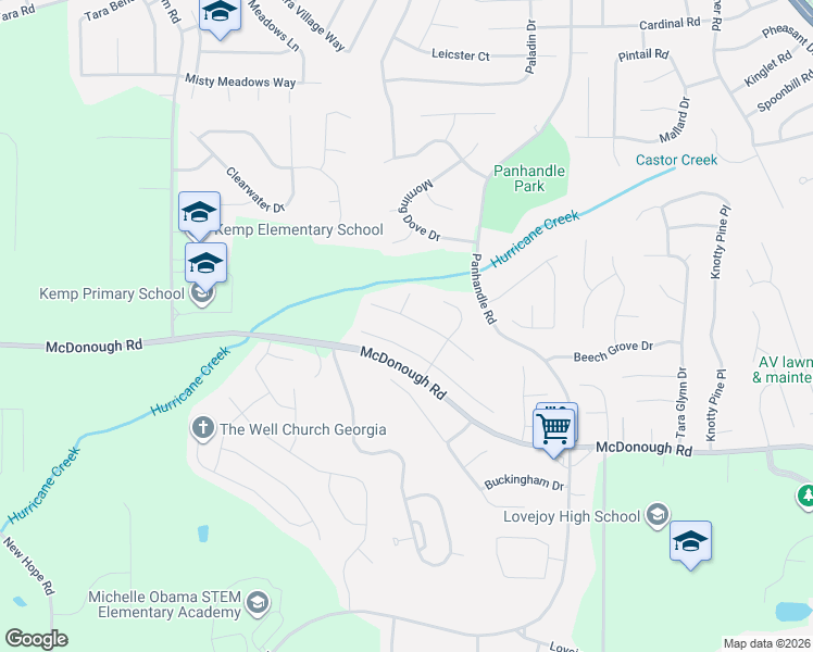 map of restaurants, bars, coffee shops, grocery stores, and more near 1301 Pebble Beach Lane in Hampton